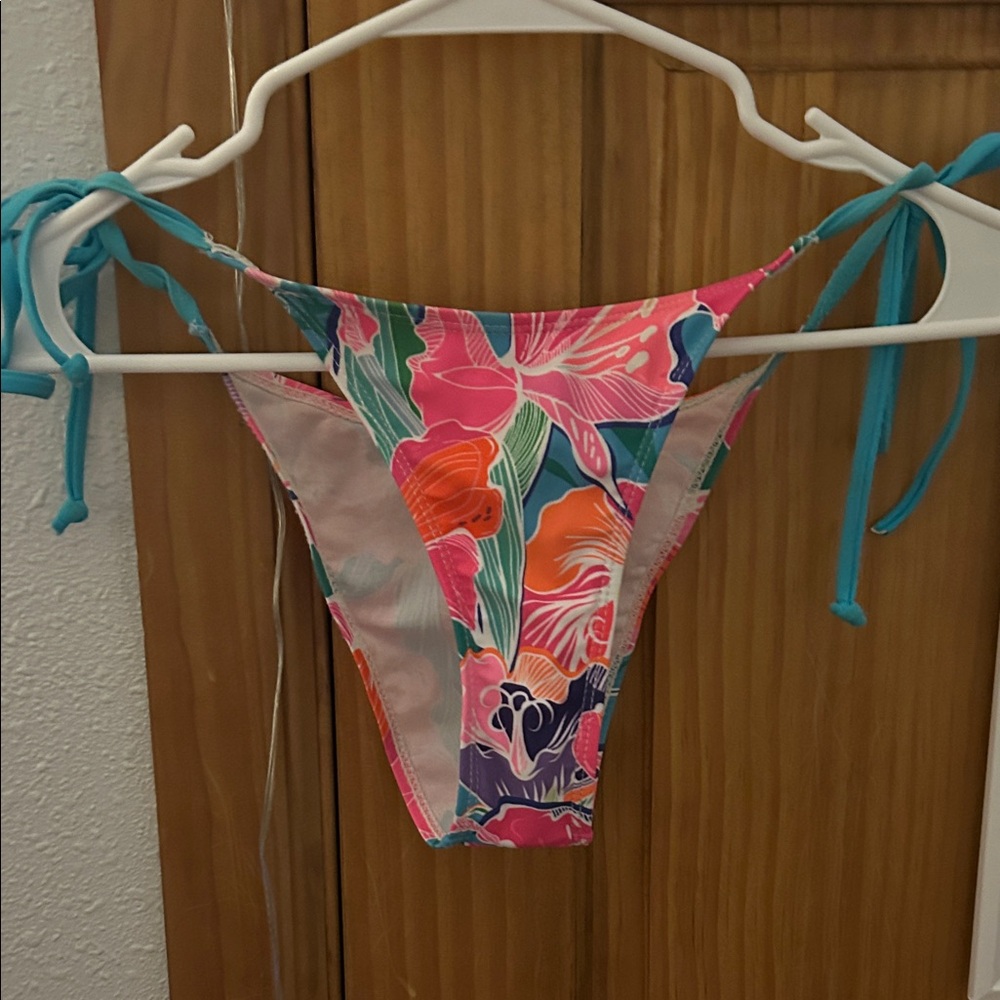 Floral Bikini Bottom with Tie Sides